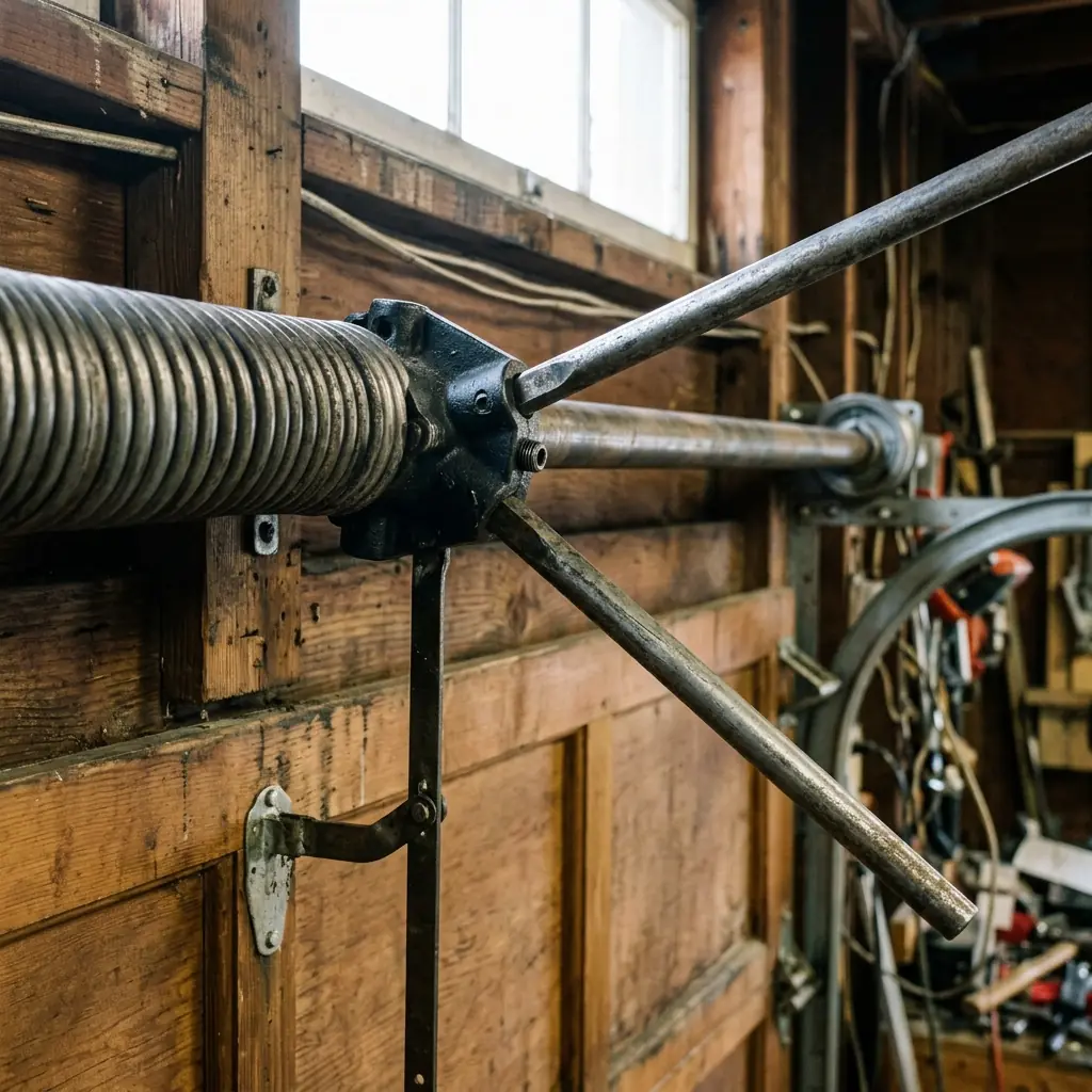 Winding bars on a garage door torsion spring, a job for a pro in Dunwoody