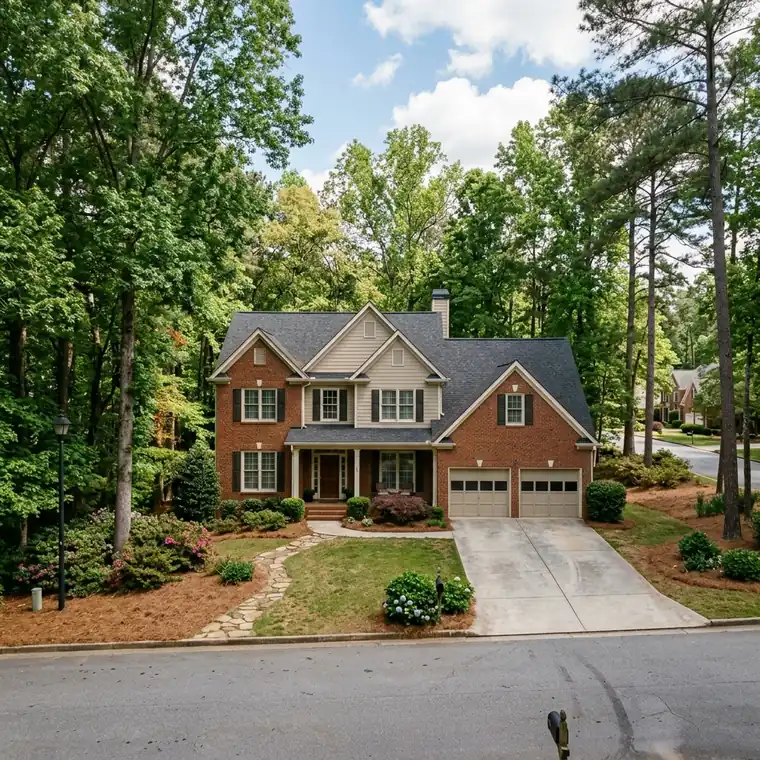 An established home with an attached garage in Dunwoody North, Dunwoody