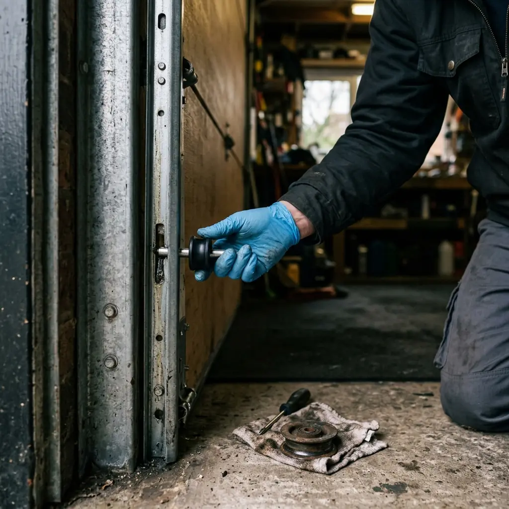 Garage door roller repair in Dunwoody